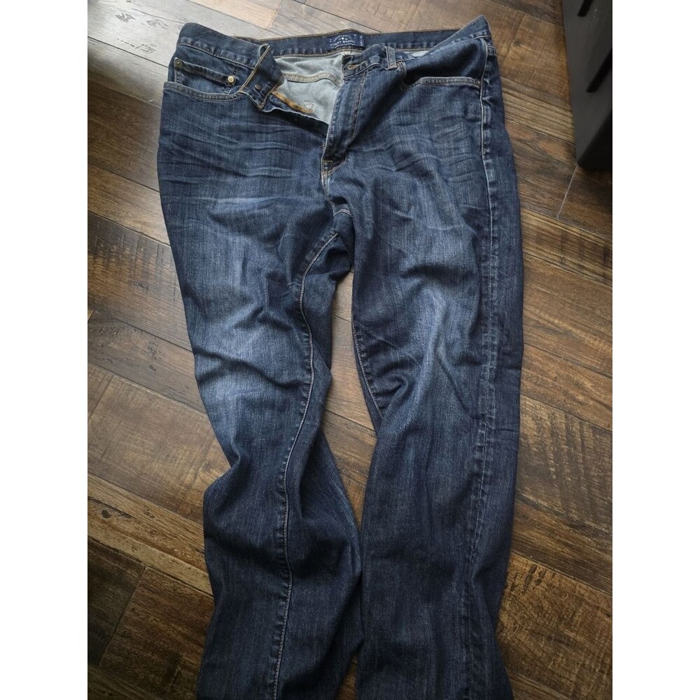 Lucky Brand 410 Athletic Fit Jeans Mens 36x32 Dark Wash Candiani Denim